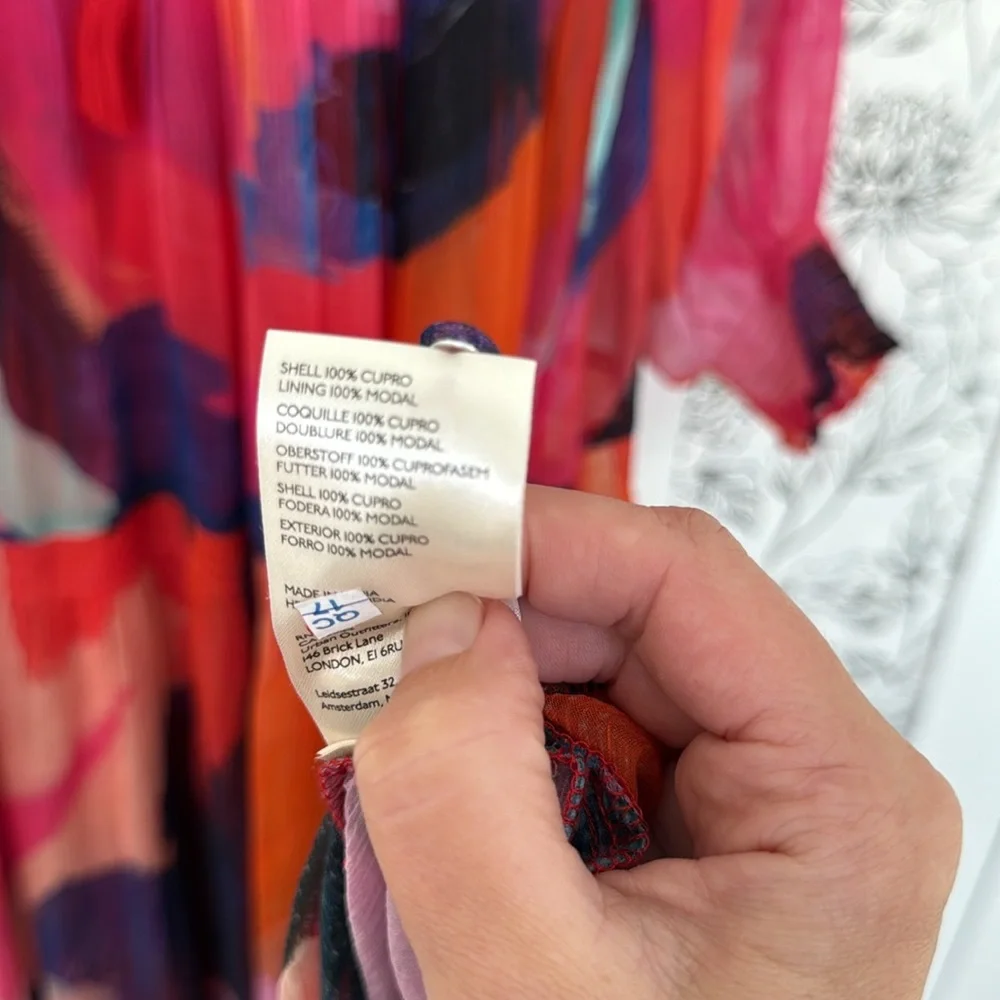 Anthropologie Marais chiffon watercolor tiered maxi dress - Picture 8 of 11